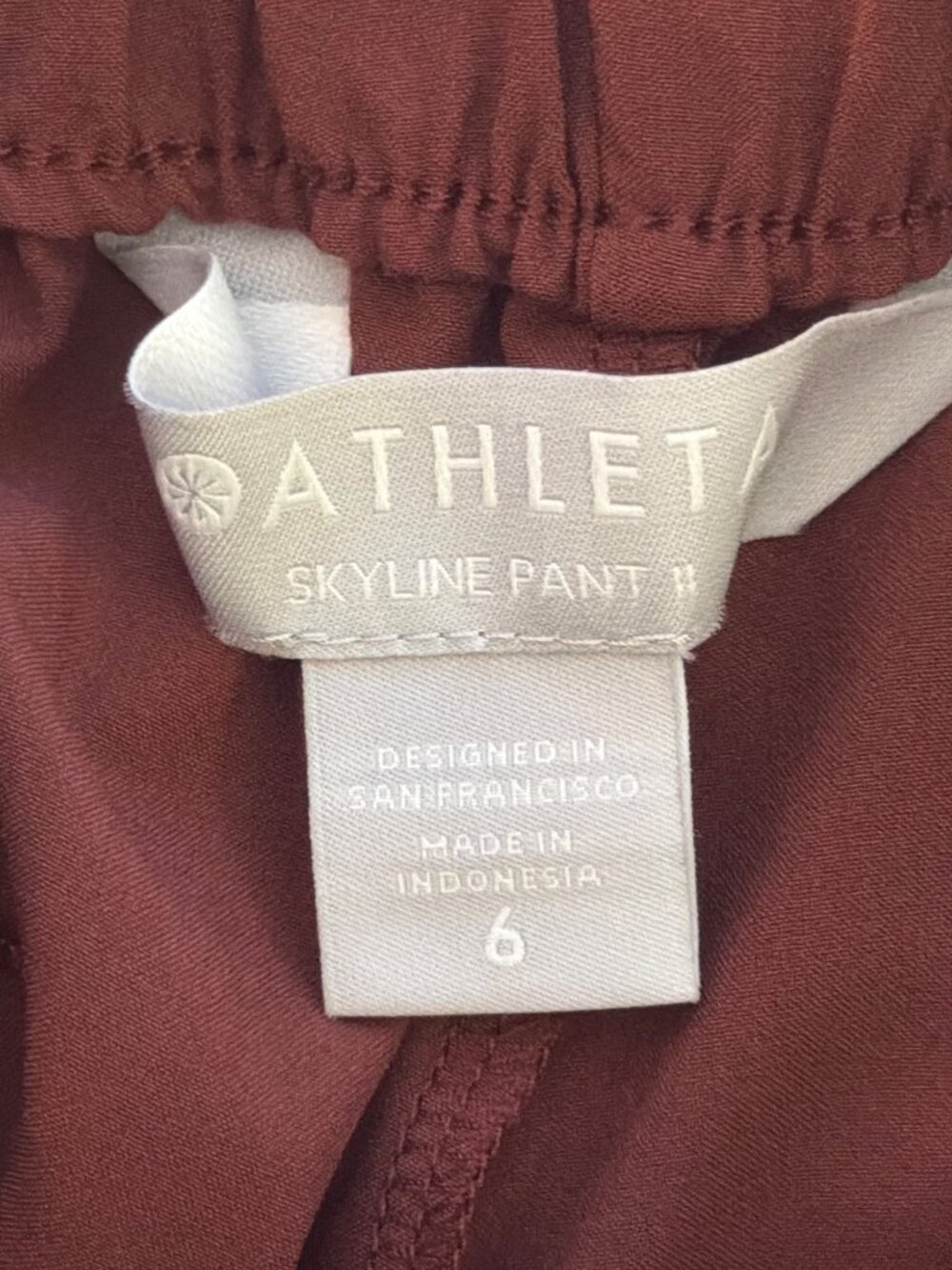 Athleta Skyline ll Paper Bag Waist Pants Cognac Brown Women's 6 - Picture 7 of 9